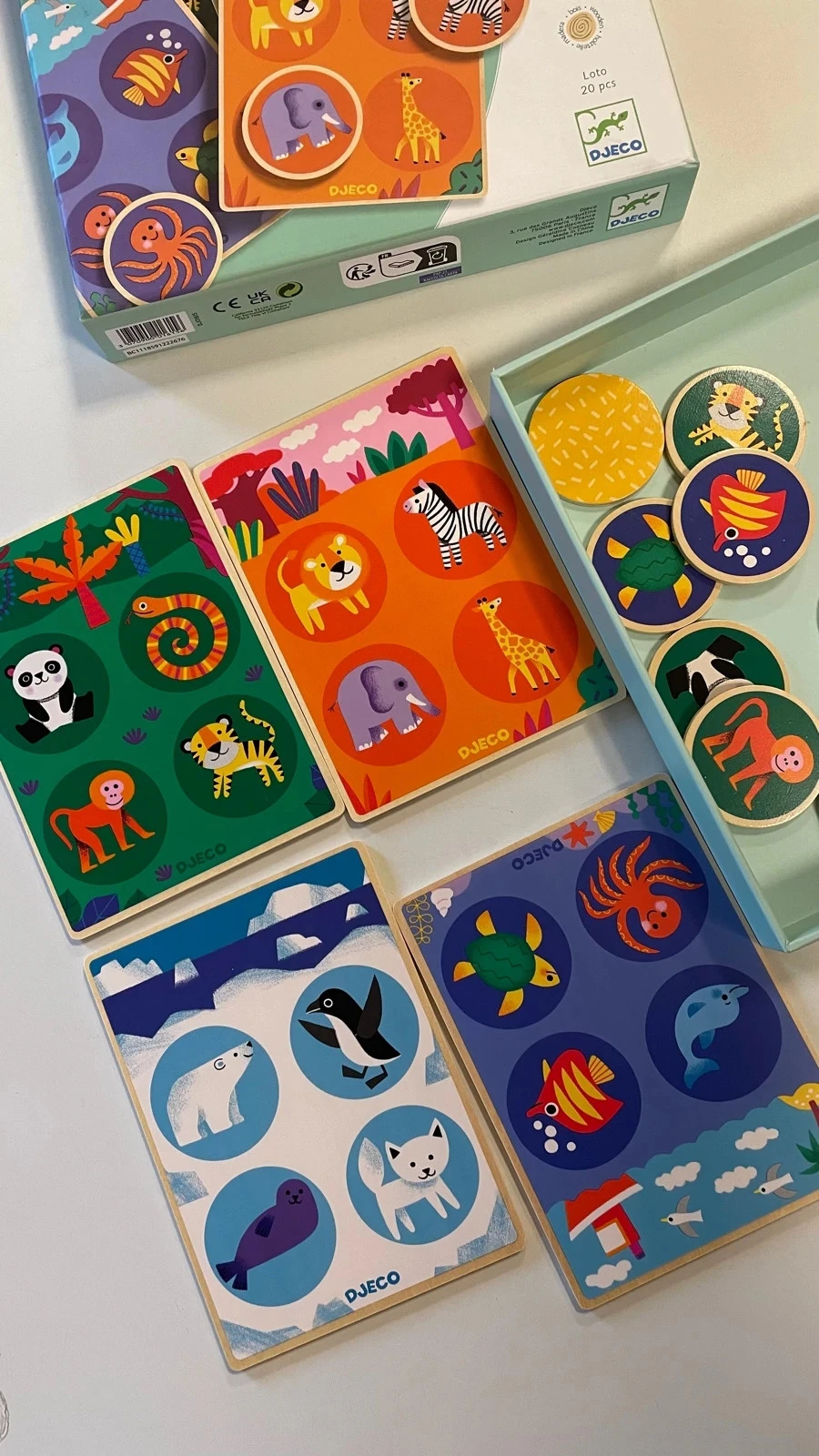 Djeco loto Wood juego de asociación maternal nuevo – photo 4